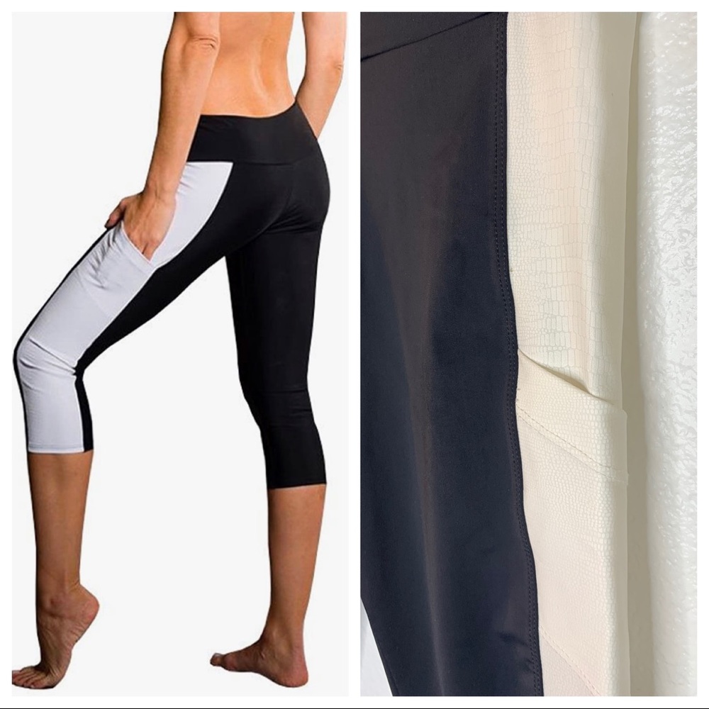 Like new Onzie black workout capris w/ leg pocket
